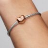 Moments Herz- und Snake Chain-Armband – Sterlingsilber, 14 Karat Roségold-Beschichtung Moments Herz- und Snake Chain-Armband – Sterlingsilber, 14 Karat Roségold-Beschichtung