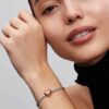 Moments Herz- und Snake Chain-Armband – Sterlingsilber, 14 Karat Roségold-Beschichtung Moments Herz- und Snake Chain-Armband – Sterlingsilber, 14 Karat Roségold-Beschichtung
