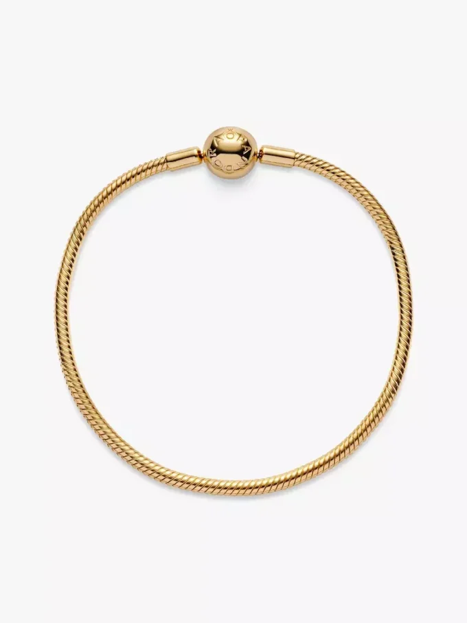 Moments Snake Chain Armband, 14 Karat vergoldet Moments Snake Chain Armband, 14 Karat vergoldet