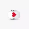 Murano-Charm „Herzen“ aus Sterlingsilber Murano-Charm „Herzen“ aus Sterlingsilber