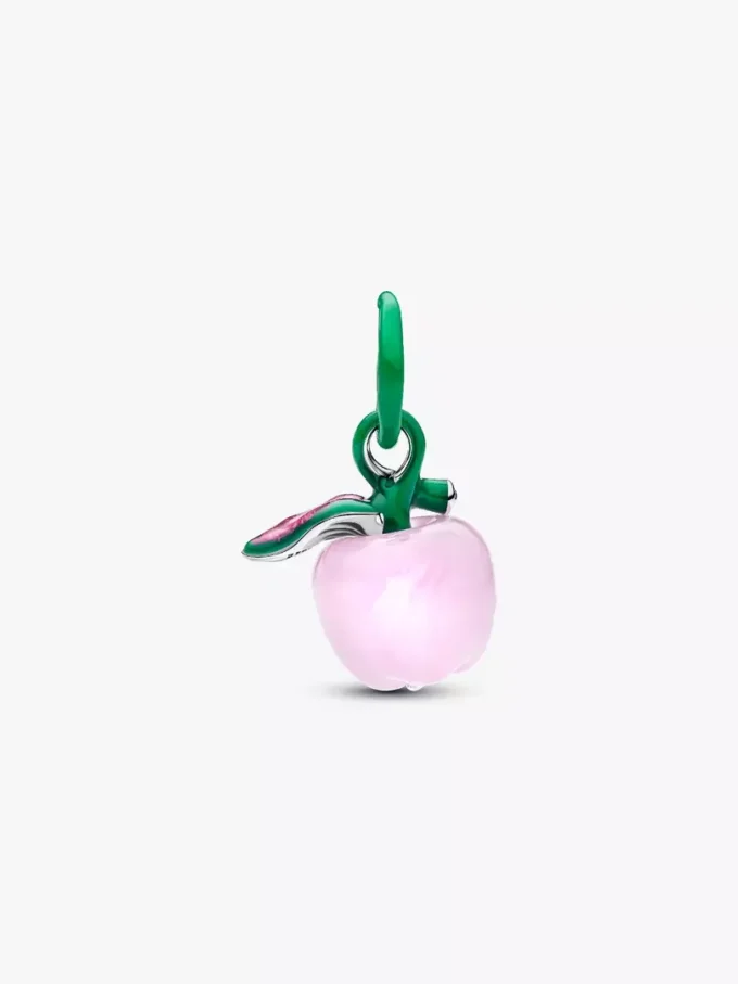 Murano-Charm „Rosa Apfel“ aus Sterlingsilber Murano-Charm „Rosa Apfel“ aus Sterlingsilber