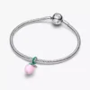 Murano-Charm „Rosa Apfel“ aus Sterlingsilber Murano-Charm „Rosa Apfel“ aus Sterlingsilber