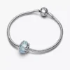 Murano-Charm „Winter Blue Snowflake“ aus Sterlingsilber Murano-Charm „Winter Blue Snowflake“ aus Sterlingsilber