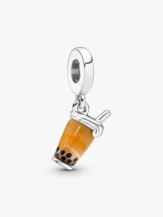 Murano Glass Bubble Tea Dangle Charm – Sterlingsilber