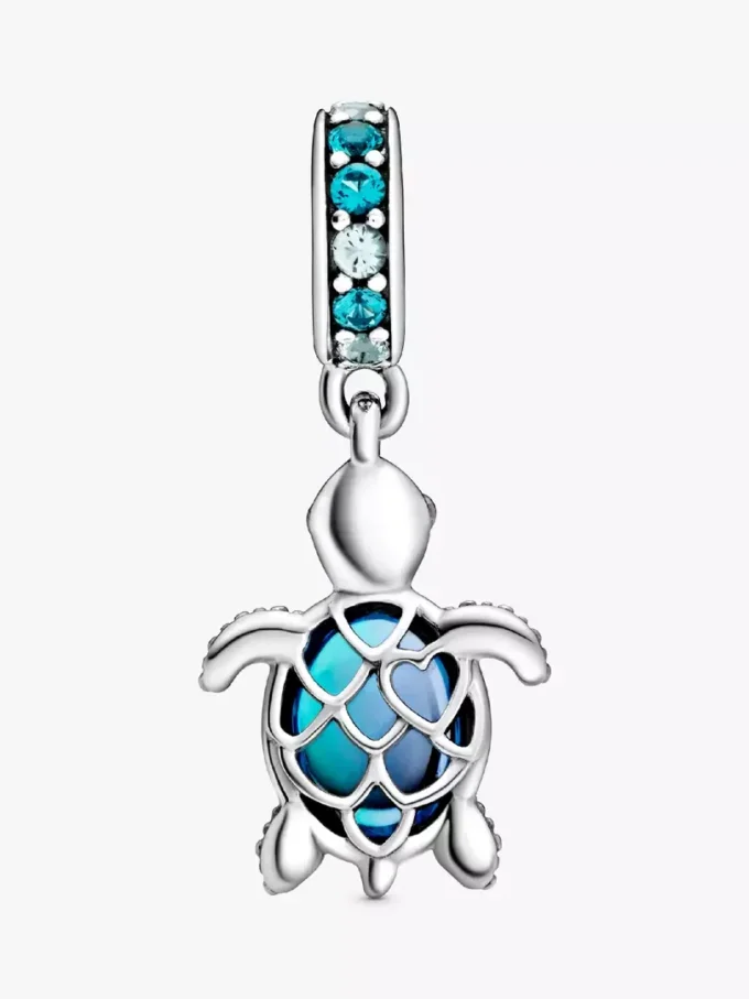 Murano Glass Dangle Charm „Meeresschildkröte“ aus Sterlingsilber Murano Glass Dangle Charm „Meeresschildkröte“ aus Sterlingsilber