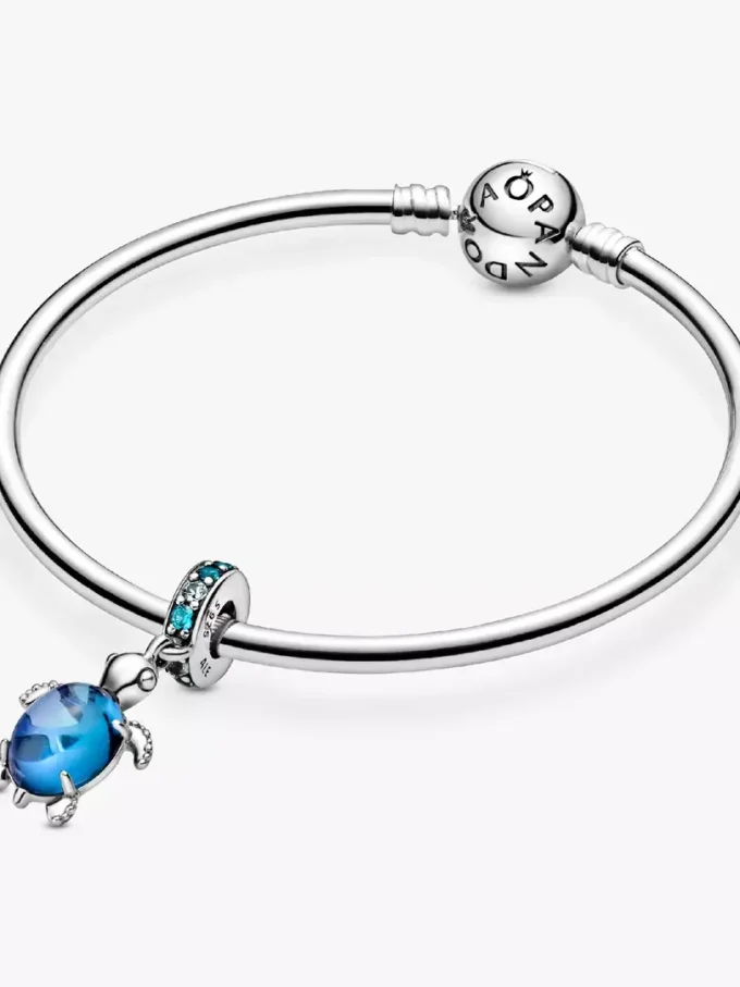 Murano Glass Dangle Charm „Meeresschildkröte“ aus Sterlingsilber Murano Glass Dangle Charm „Meeresschildkröte“ aus Sterlingsilber