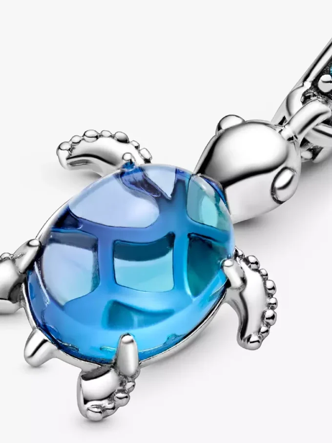 Murano Glass Dangle Charm „Meeresschildkröte“ aus Sterlingsilber Murano Glass Dangle Charm „Meeresschildkröte“ aus Sterlingsilber