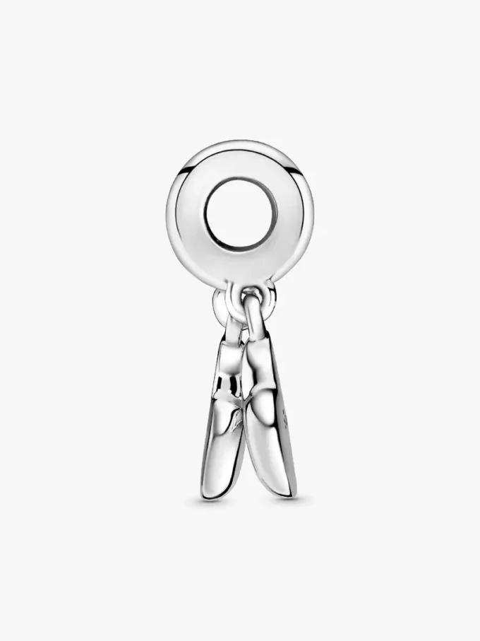 Mutter & Sohn Herz-Split-Dangle Charm aus Sterlingsilber