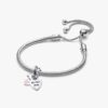 Mutter-Tochter-Armbänder-Geschenkset zum Teilen – Sterlingsilber