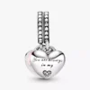 Mutter-&-Tochter-Herzen-Charm aus Sterlingsilber Mutter-&-Tochter-Herzen-Charm aus Sterlingsilber