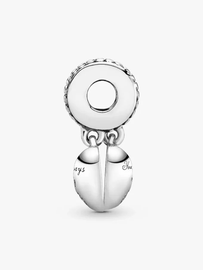 Mutter-&-Tochter-Herzen-Charm aus Sterlingsilber Mutter-&-Tochter-Herzen-Charm aus Sterlingsilber