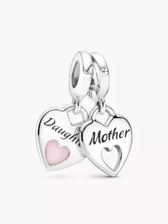 Mutter-Tochter-Set aus teilbarem Herz-Charm und Armbändern, 2er-Set