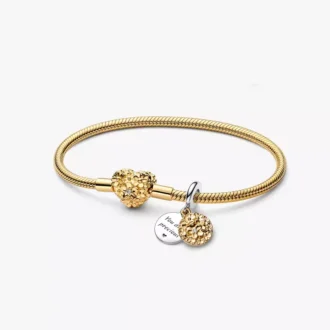 My Pandora Zweifarbiges Daisy-Dangle-Charm-Armband-Set, 2er-Set