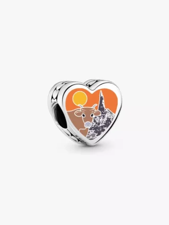 Nebraska-Herz-Charm aus Sterlingsilber