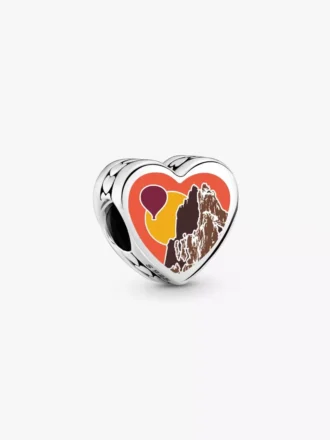 New Mexico Herz-Charm aus Sterlingsilber