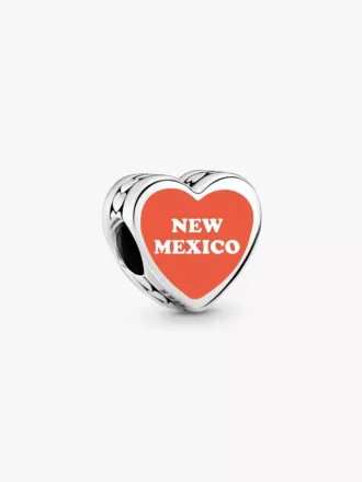 New Mexico Herz-Charm aus Sterlingsilber