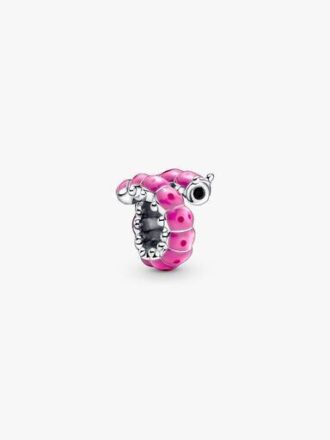 Niedlicher, gewellter Raupen-Charm – Sterlingsilber