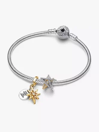 North Star gravierbares Charm-Armband-Set, 3er-Set