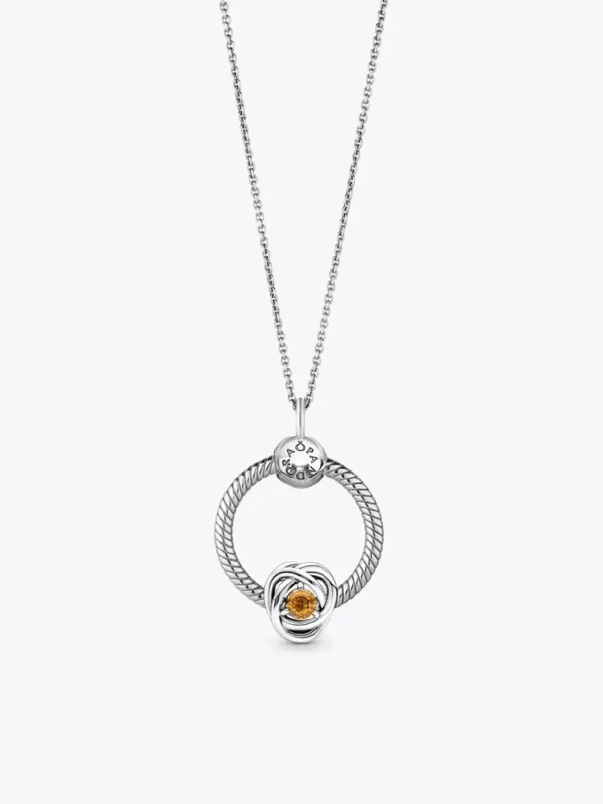 November-Geburtsstein-Eternity-Circle-O Pendant-Set, 3er-Set November-Geburtsstein-Eternity-Circle-O Pendant-Set, 3er-Set