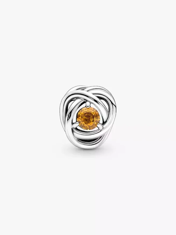 November Honey Eternity Circle Charm aus Sterlingsilber November Honey Eternity Circle Charm aus Sterlingsilber