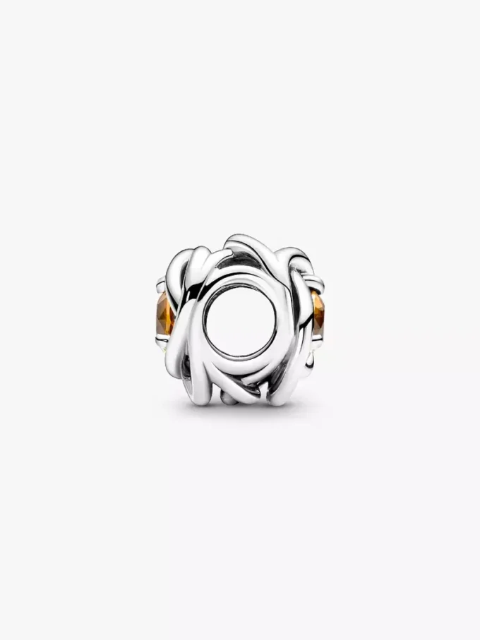 November Honey Eternity Circle Charm aus Sterlingsilber November Honey Eternity Circle Charm aus Sterlingsilber