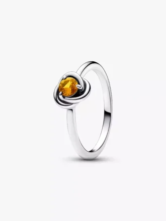 November Honey Eternity Circle Ring aus Sterlingsilber