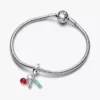 NYC-Apfel, Fackel und Straßenschild – dreifacher Dangle Charm aus Sterlingsilber NYC-Apfel, Fackel und Straßenschild – dreifacher Dangle Charm aus Sterlingsilber