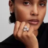 Sterlingsilber-Ring mit Kirschblütenmotiv Sterlingsilber-Ring mit Kirschblütenmotiv