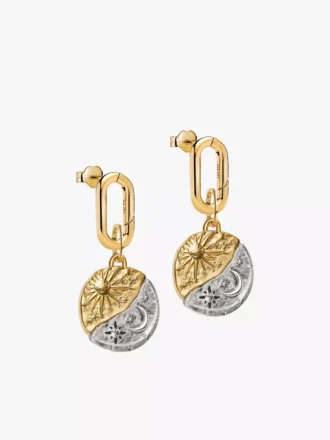Ohrringe mit Sonnen- und Mond-Charms, 2er-Set