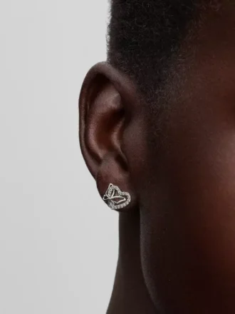 Ohrringe mit verschlungenem Herz und Schmetterling aus Sterlingsilber