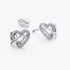 Ohrringe mit verschlungenem Herz und Schmetterling aus Sterlingsilber