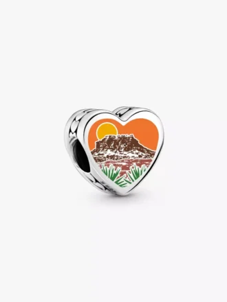 Oklahoma-Herz-Charm aus Sterlingsilber