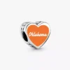 Oklahoma-Herz-Charm aus Sterlingsilber Oklahoma-Herz-Charm aus Sterlingsilber