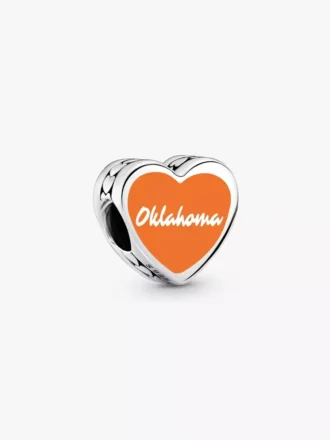 Oklahoma-Herz-Charm aus Sterlingsilber