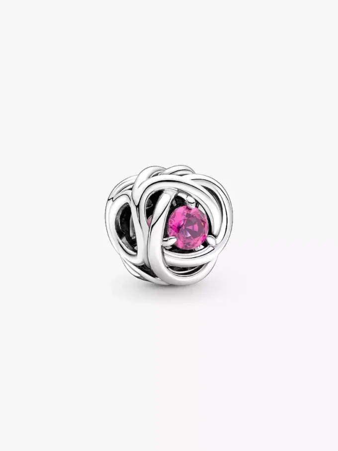 Oktober-Geburtsstein-Eternity-Circle-O Pendant-Set, 3er-Set Oktober-Geburtsstein-Eternity-Circle-O Pendant-Set, 3er-Set