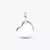 Oktober: Gravierbarer Herz-Dangle Charm mit rosa Stein, Sterlingsilber Oktober: Gravierbarer Herz-Dangle Charm mit rosa Stein, Sterlingsilber