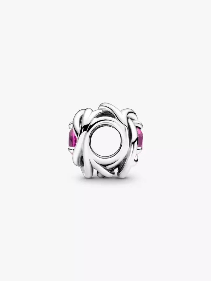 Oktober Pink Eternity Circle Charm aus Sterlingsilber Oktober Pink Eternity Circle Charm aus Sterlingsilber