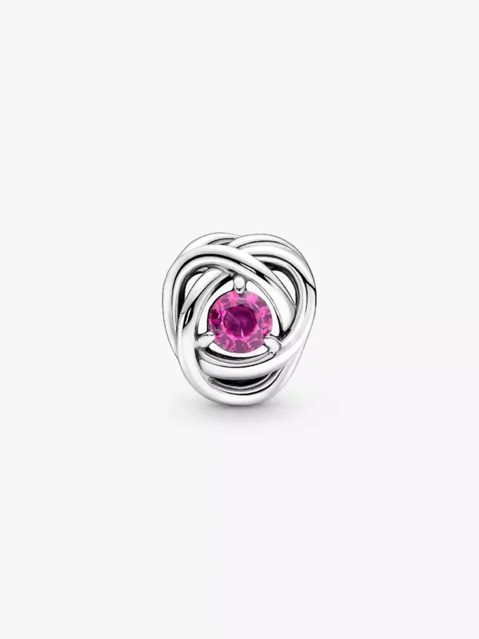Oktober Pink Eternity Circle Charm aus Sterlingsilber Oktober Pink Eternity Circle Charm aus Sterlingsilber