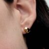 Organisch geformte Ohrringe – 14 Karat vergoldet