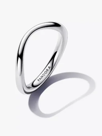 Organisch geformter Bandring aus Sterlingsilber