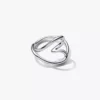 Organisch geformter Herzring aus Sterlingsilber Organisch geformter Herzring aus Sterlingsilber