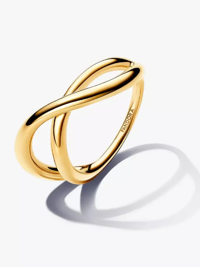 Organisch geformter Infinity-Ring, 14-karätig vergoldet Organisch geformter Infinity-Ring, 14-karätig vergoldet