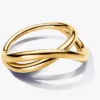 Organisch geformter Infinity-Ring, 14-karätig vergoldet Organisch geformter Infinity-Ring, 14-karätig vergoldet