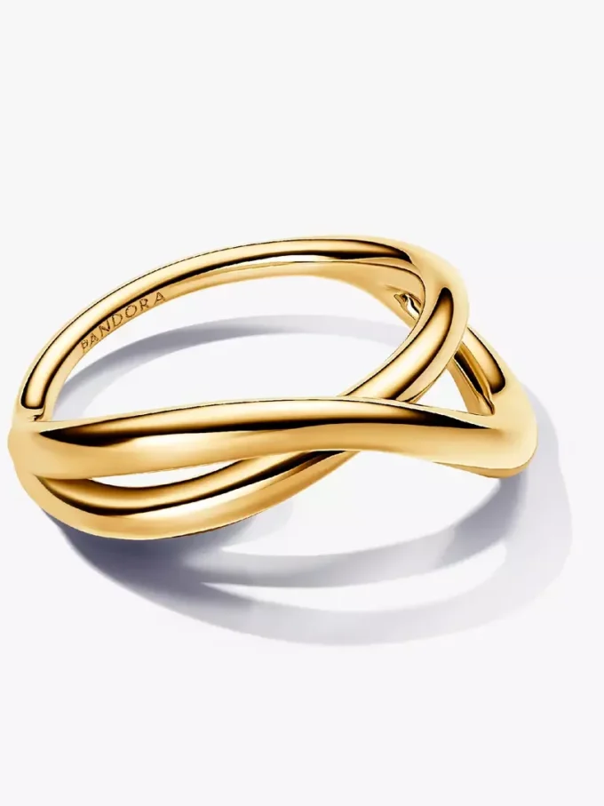 Organisch geformter Infinity-Ring, 14-karätig vergoldet Organisch geformter Infinity-Ring, 14-karätig vergoldet