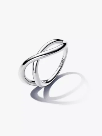 Organisch geformter Infinity-Ring aus Sterlingsilber