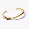 Organisch geformter offener Bangle, 14 Karat vergoldet Organisch geformter offener Bangle, 14 Karat vergoldet