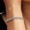 Ovales Armband mit kubanischer Kette aus Sterlingsilber Ovales Armband mit kubanischer Kette aus Sterlingsilber