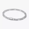 Set aus zwei Armbändern mit kubanischer Kette, Herz- und Ovalmotiven