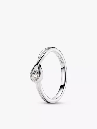 Pandora „Infinite“ Halskette und Ring-Set mit Lab-Grown Diamonds, 0,30 Karat insgesamt, Sterlingsilber, 2er-Set