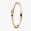 Pandora Era 14-karätiger Goldring mit einem Labor-Diamanten – 0,03 Karat Gesamtgewicht, 14-karätiges Gold Pandora Era 14-karätiger Goldring mit einem Labor-Diamanten – 0,03 Karat Gesamtgewicht, 14-karätiges Gold